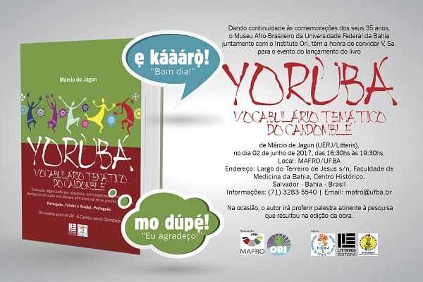 Livro com vocabulário do iorubá no candomblé será lançado nesta sexta-feira (2)