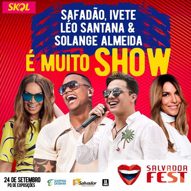 Salvador Fest confirma mais três atrações que se juntam a Safadão; veja quais