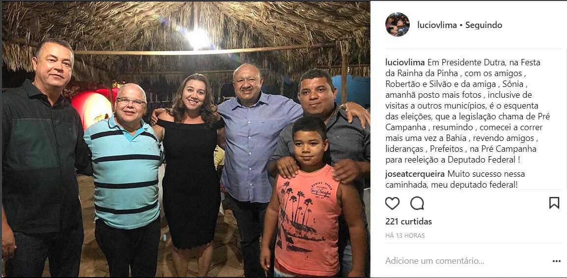 Lúcio começa a correr a Bahia já em pré-campanha